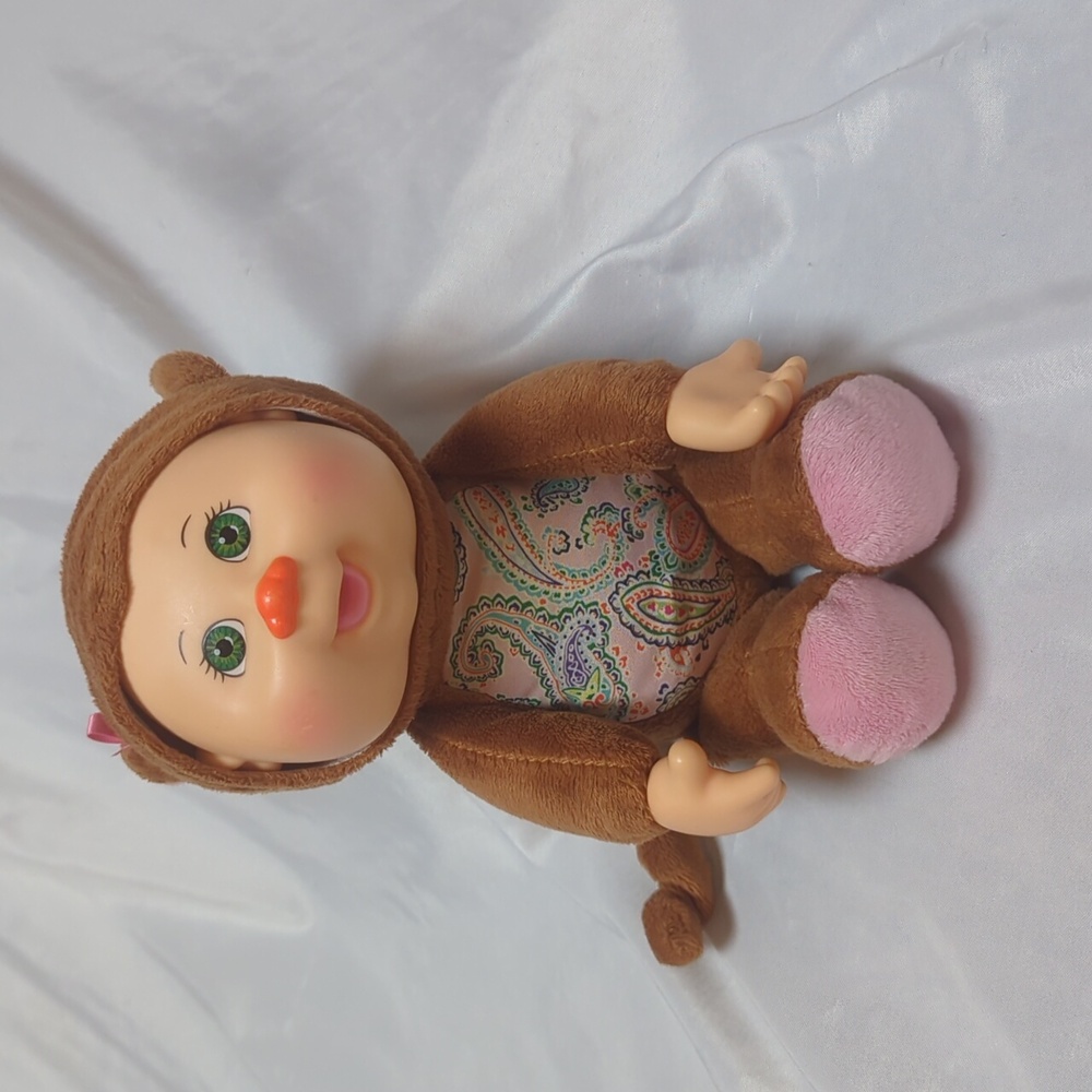 Cabbage Patch Cuties CPK Zoo Friends Sydney Monkey Paisley Plush Doll 9" Plush